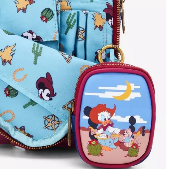 Our Universe Disney Mickey Mouse Western Passport Bag and Coin Purse new - Picture 4 of 6